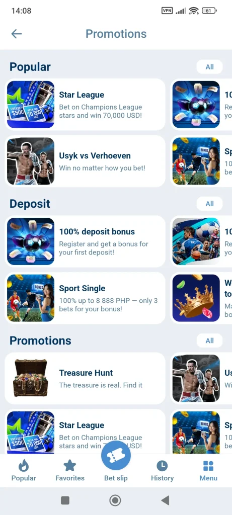1xBet App bonuses and promotions
